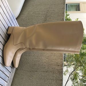 J.Crew tall leather boots beige 9.5 size